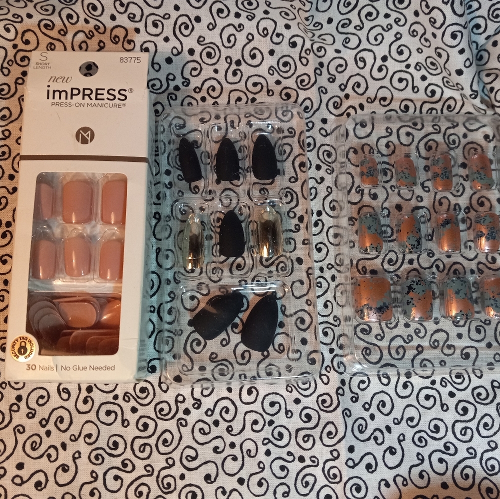 3 sets Fake Nails